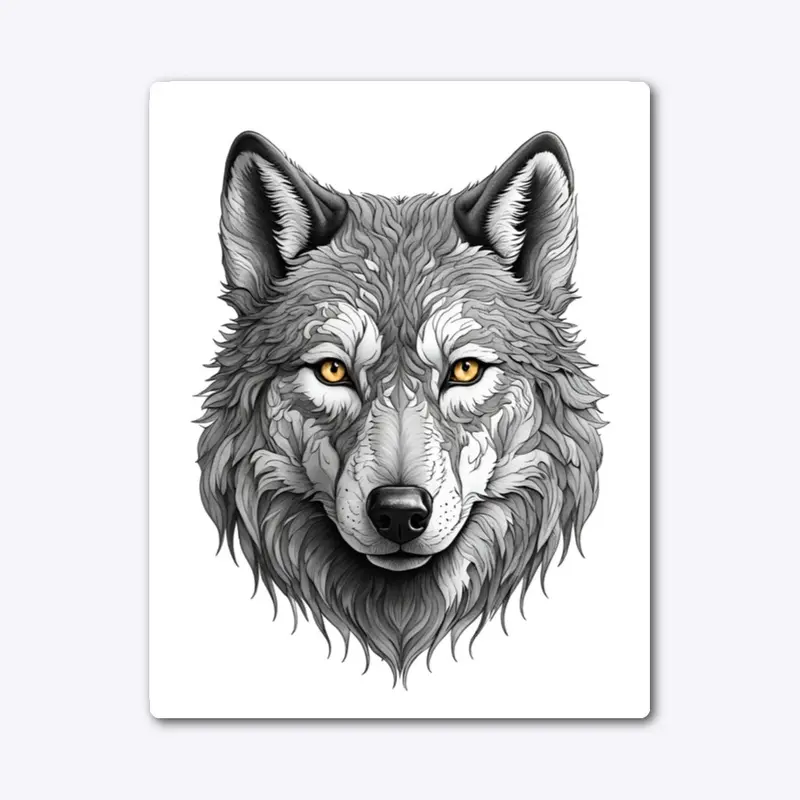 Soul of the Wild Realistic Wolf Portrait