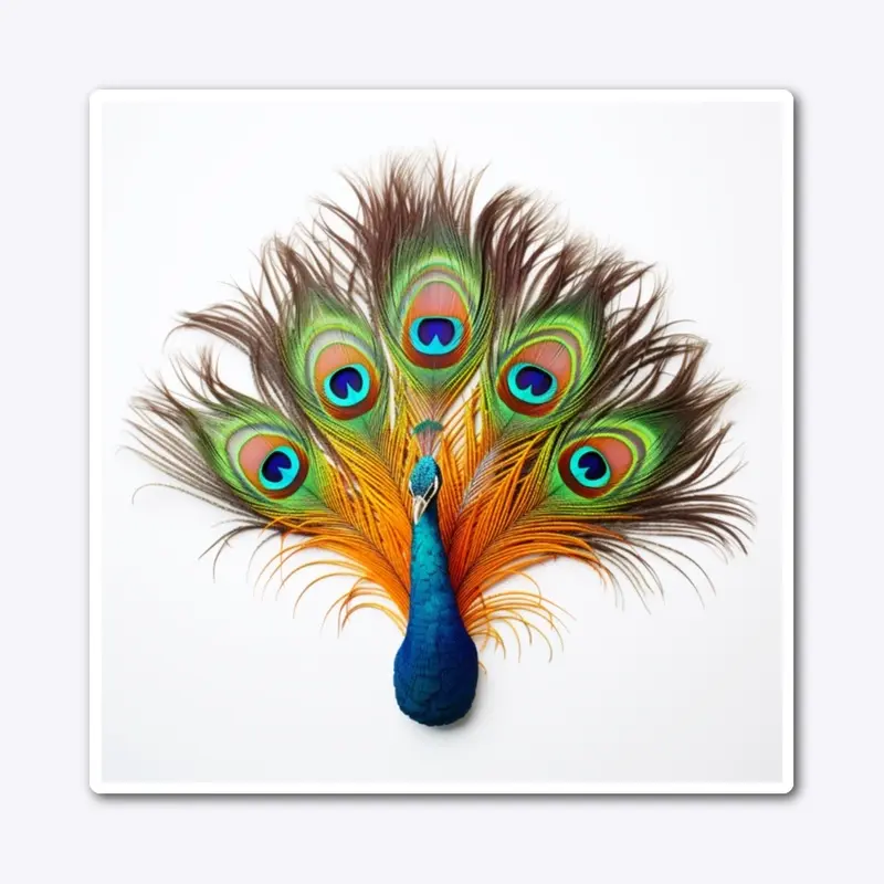 A peacock that shows all the colours