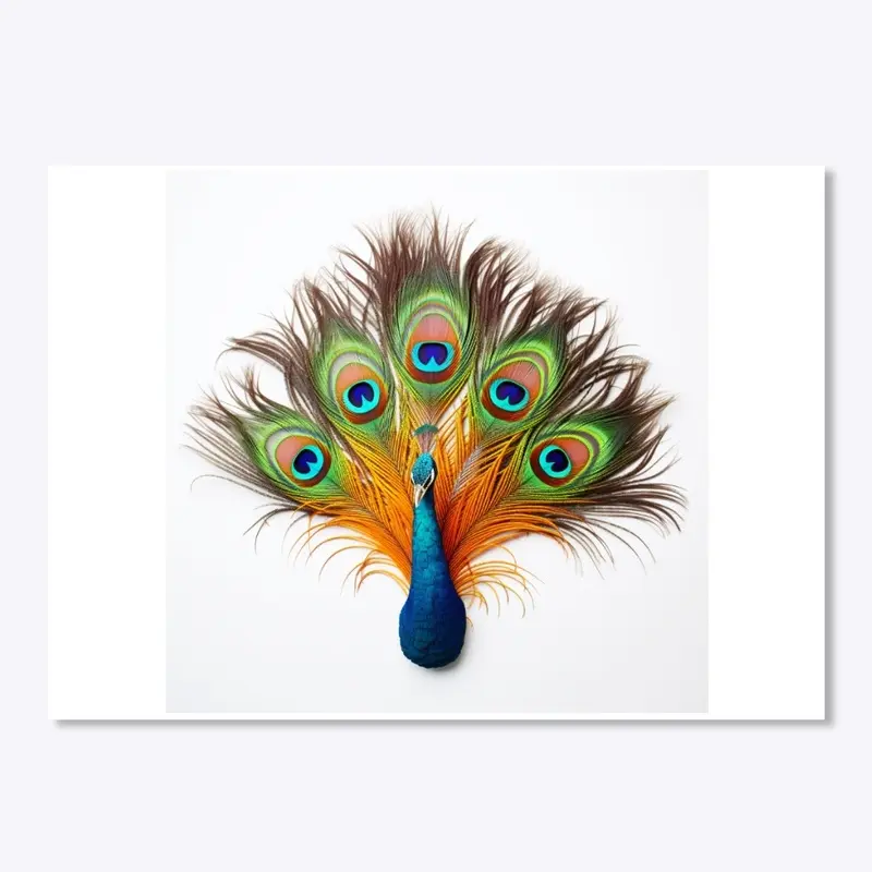 A peacock that shows all the colours